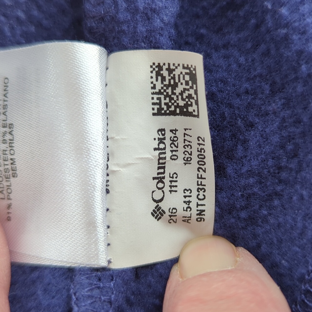 Columbia Sportswear Co. Quarter Zip Striped Long Sleeve Sweatshirt XL Blue - Picture 10 of 14